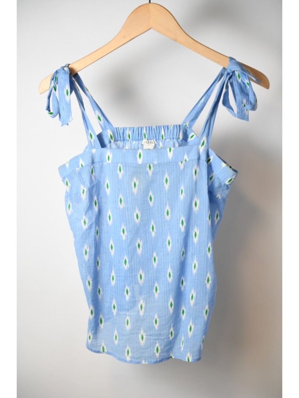 J. Crew 100% Cotton Top Womens Tie Shoulder Tank Top Blue XS